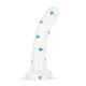 Dildo fleurs bleues - 19cm