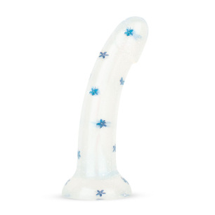 Dildo fleurs bleues - 19cm