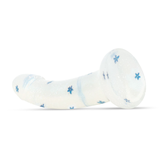 Dildo fleurs bleues - 19cm