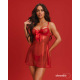 Gifty red Babydoll et string