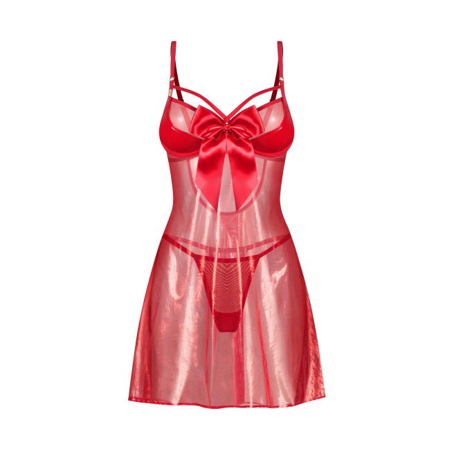 Gifty red Babydoll et string