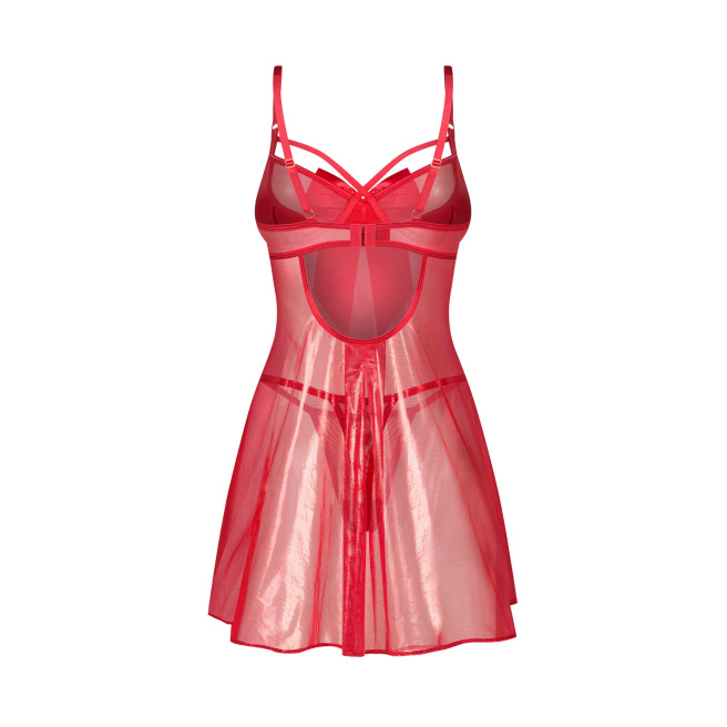 Gifty red Babydoll et string