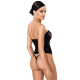 F406 One more kiss Corset en dentelle et powerwetlook