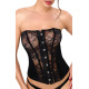 F406 One more kiss Corset en dentelle et powerwetlook