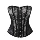 F406 One more kiss Corset en dentelle et powerwetlook