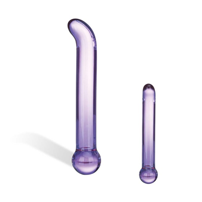 Glas -  Dildo Point-G en Verre Tickler Violet