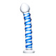 Glas - Dildo en Verre Blue Spiral