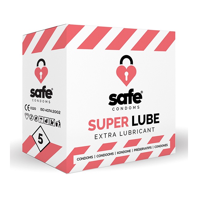 SAFE - Préservatifs - Lubrifiant supplémentaire (5 pcs)