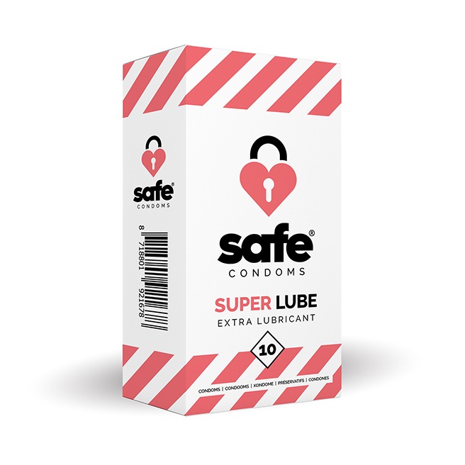SAFE - Préservatifs - Lubrifiant supplémentaire (10 pcs)