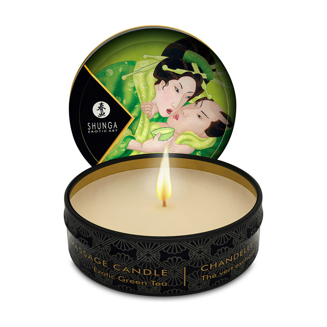 Shunga - Mini Bougie de Massage Thé Vert