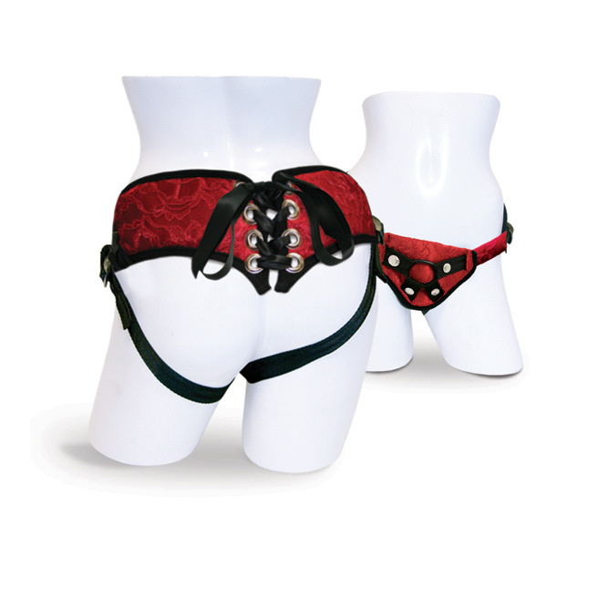 Sportsheets - Harnais Strap-On Red Lace Corsette