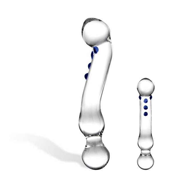 Glas - Dildo en Verre Point-G Texturé