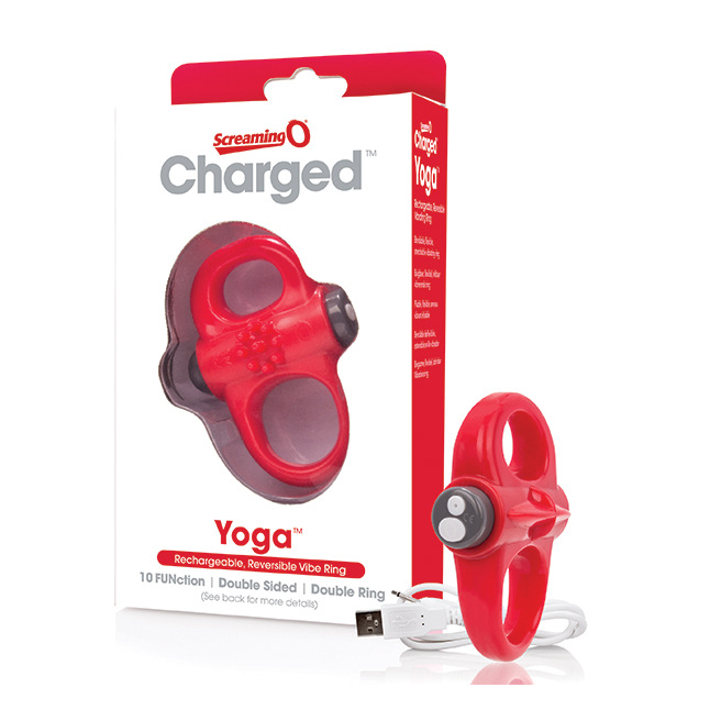 The Screaming O - Anneau Vibrant Rechargeable Yoga Rouge