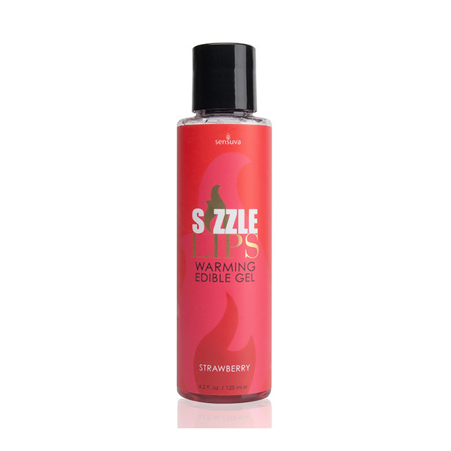 Sensuva - Gel Comestible Réchauffant Sizzle Lips Fraise 125 ml