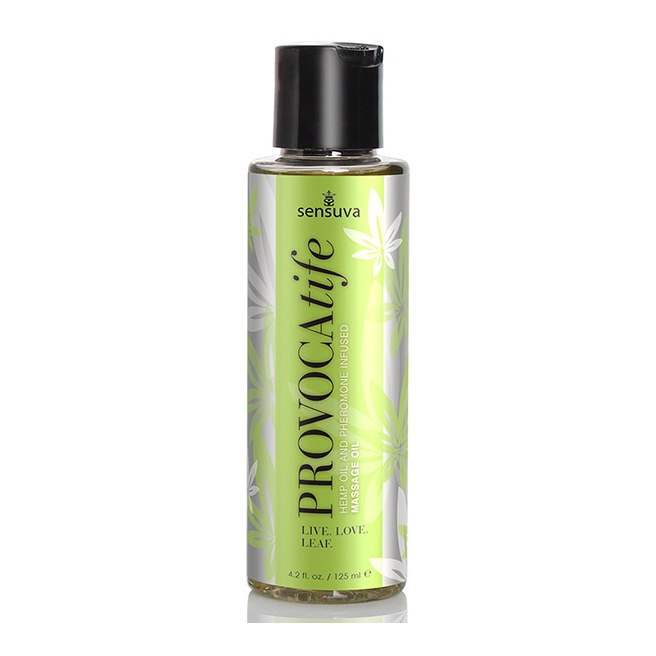 Sensuva - Huile de massage infusée à l'huile de cannabis et aux phéromones Provocatife 120 ml