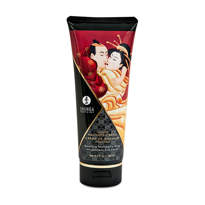 Shunga - Crème de massage Fraise 200 ml