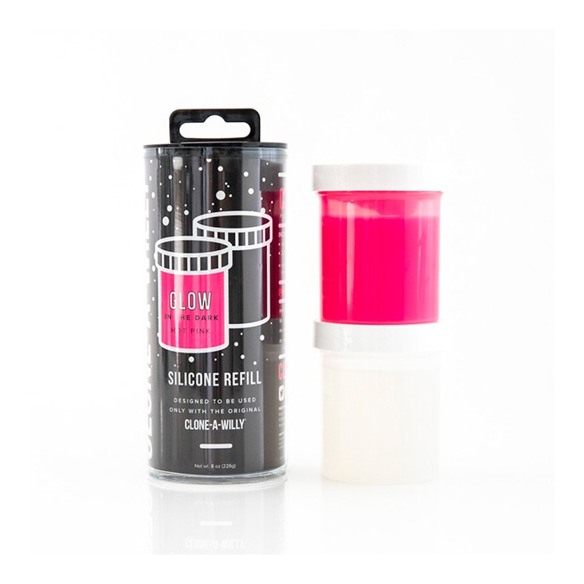 Clone-A-Willy - Recharge Glow in the Dark Hot Pink Silicone