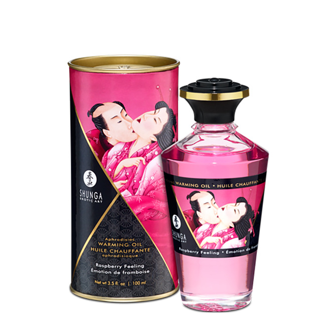 Shunga - Huile Chauffante Aphrodisiaque Framboise