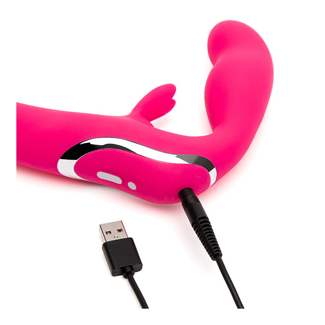 Happy Rabbit - Strap-On Rabbit Vibe sans bretelles Rose