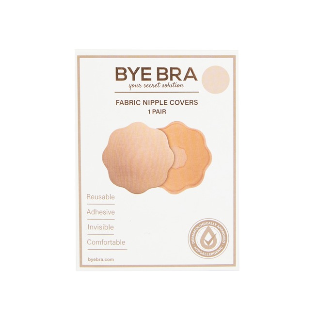 Bye Bra - Couvre-tétons en tissu Nude 1 paire