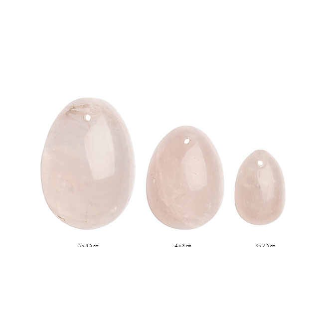 La Gemmes - Set de 3 Oeufs de Yoni en Quartz Rose (L-M-S)