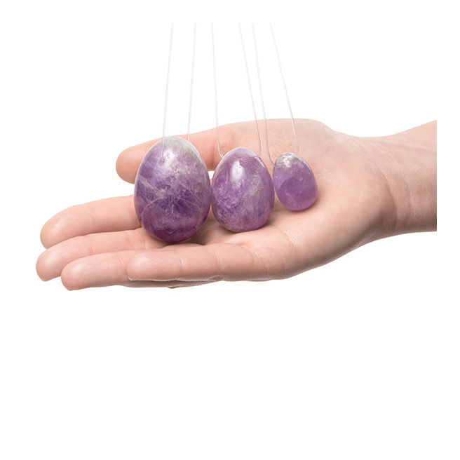 La Gemmes - Set de 3 Oeufs de Yoni en Améthyste (L-M-S) La Gemmes - Set de 3 Oeufs de Yoni en Améthyste (L-M-S)