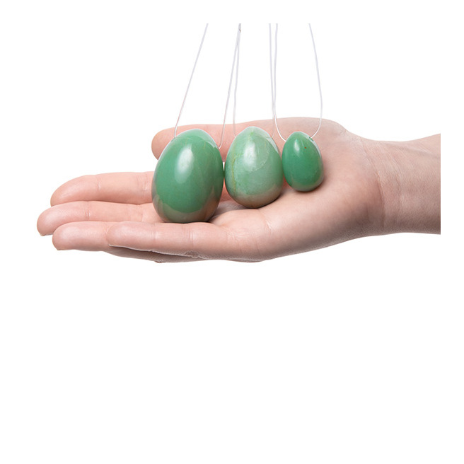 La Gemmes - Set de 3 Oeufs de Yoni en Jade (L-M-S) La Gemmes - Set de 3 Oeufs de Yoni en Jade (L-M-S)