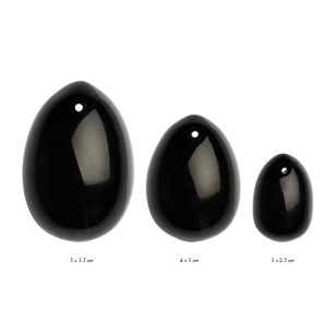 La Gemmes - Set de 3 Oeufs de Yoni en Obsidienne (L-M-S) La Gemmes - Set de 3 Oeufs de Yoni en Obsidienne (L-M-S)