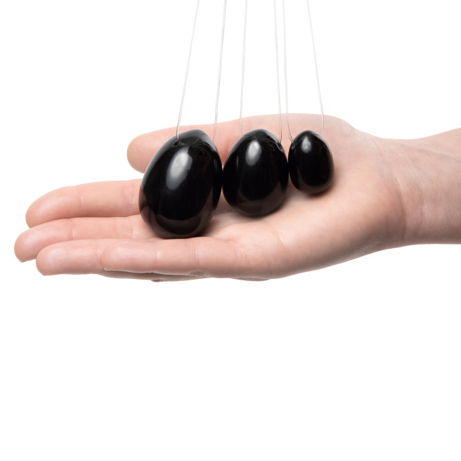 La Gemmes - Set de 3 Oeufs de Yoni en Obsidienne (L-M-S) La Gemmes - Set de 3 Oeufs de Yoni en Obsidienne (L-M-S)