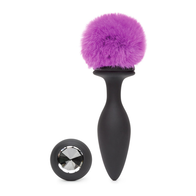 Happy Rabbit - Plug anal vibrant rechargeable noir et violet grand